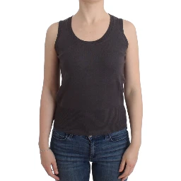 Brown knit tank top