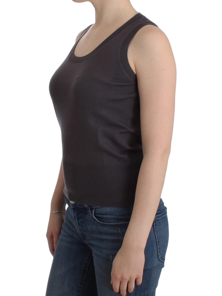 Brown knit tank top alternative