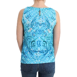Printed Tank Top In Blue