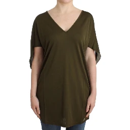 Green shortsleeved blouse top