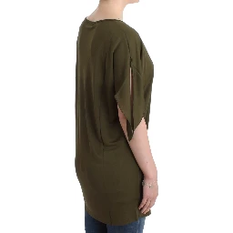 Green shortsleeved blouse top