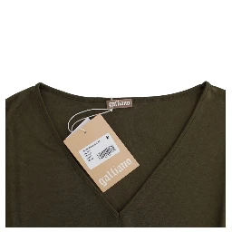 Green shortsleeved blouse top