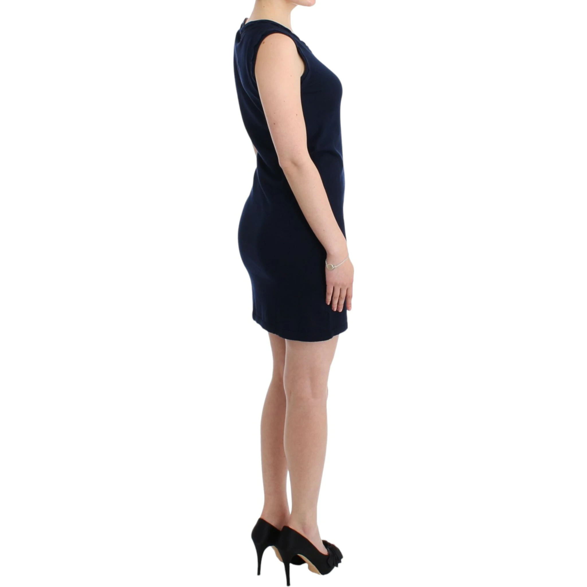 Blue cotton jersey dress