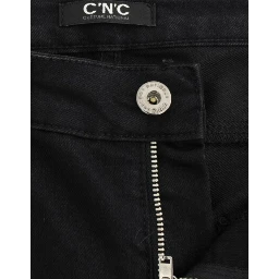 Black straight leg jeans