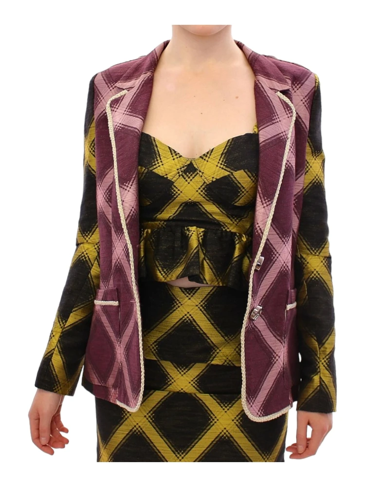Purple checkered blazer jacket alternative