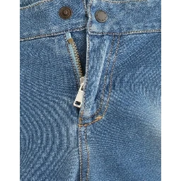 Women Beachwear Jeans Capri Cropped Pants In Blue