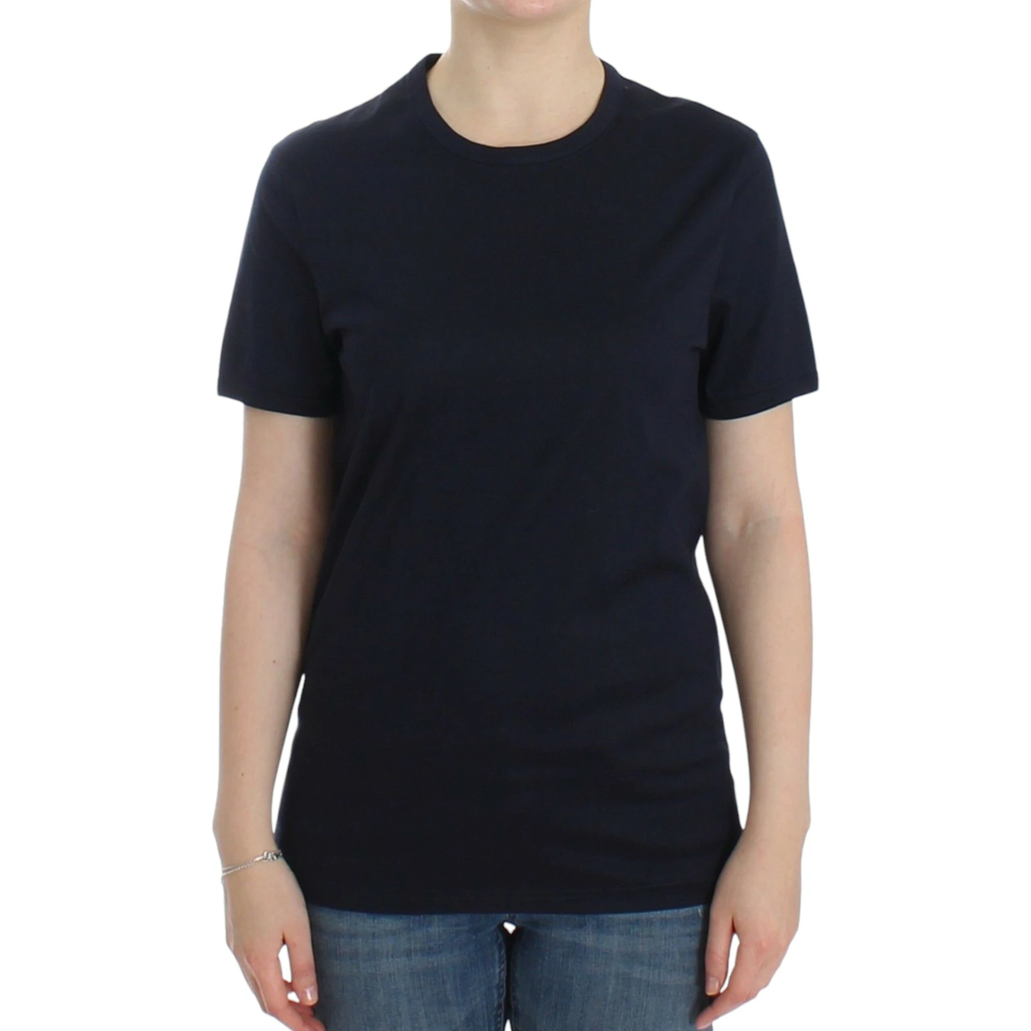 Lingerie Blue Crewneck Cotton Logo T-shirt