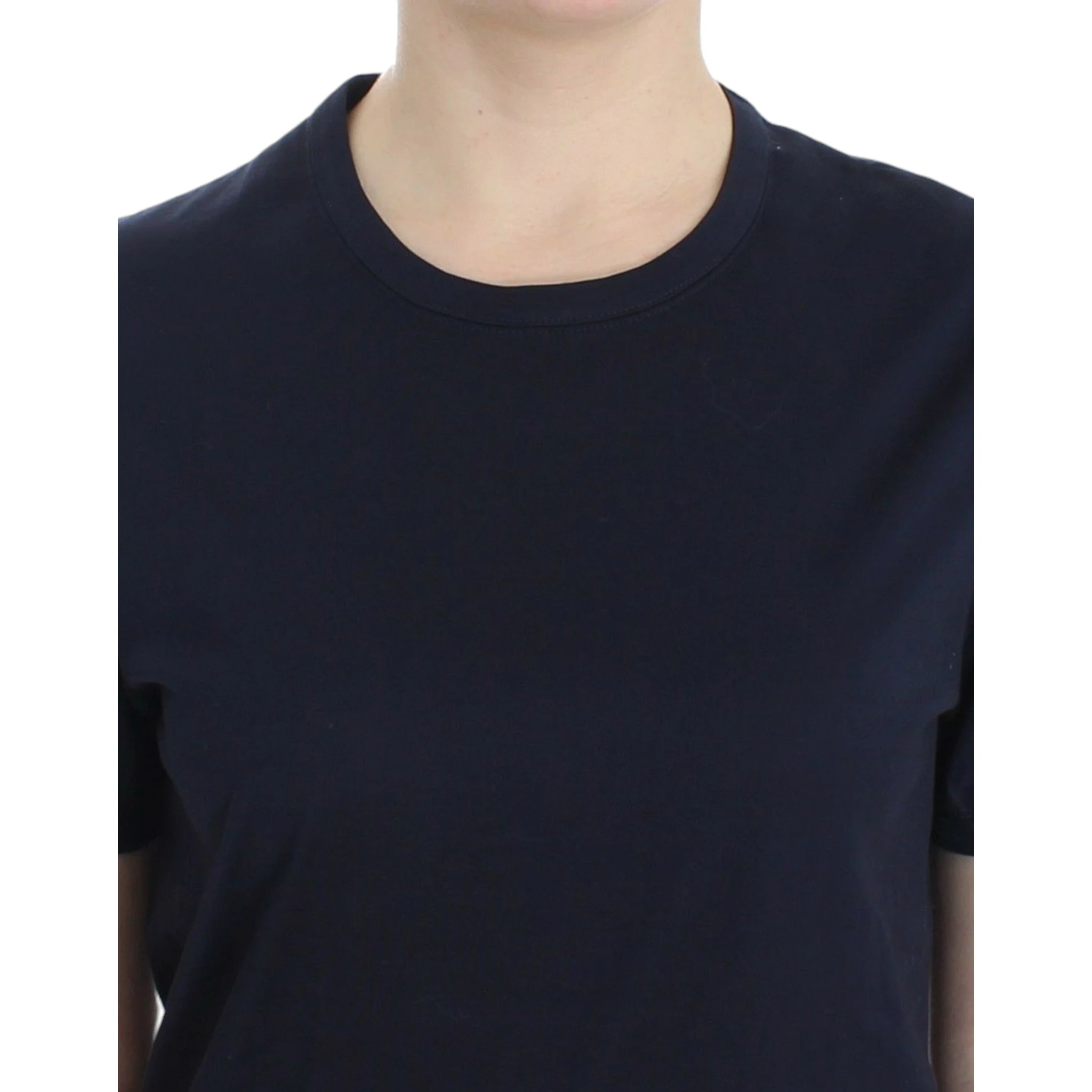 Lingerie Blue Crewneck Cotton Logo T-shirt