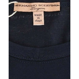 Lingerie Blue Crewneck Cotton Logo T-shirt