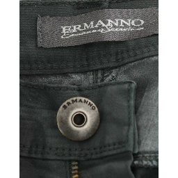 Green Slim Jeans Denim Pants Straight Leg Stretch