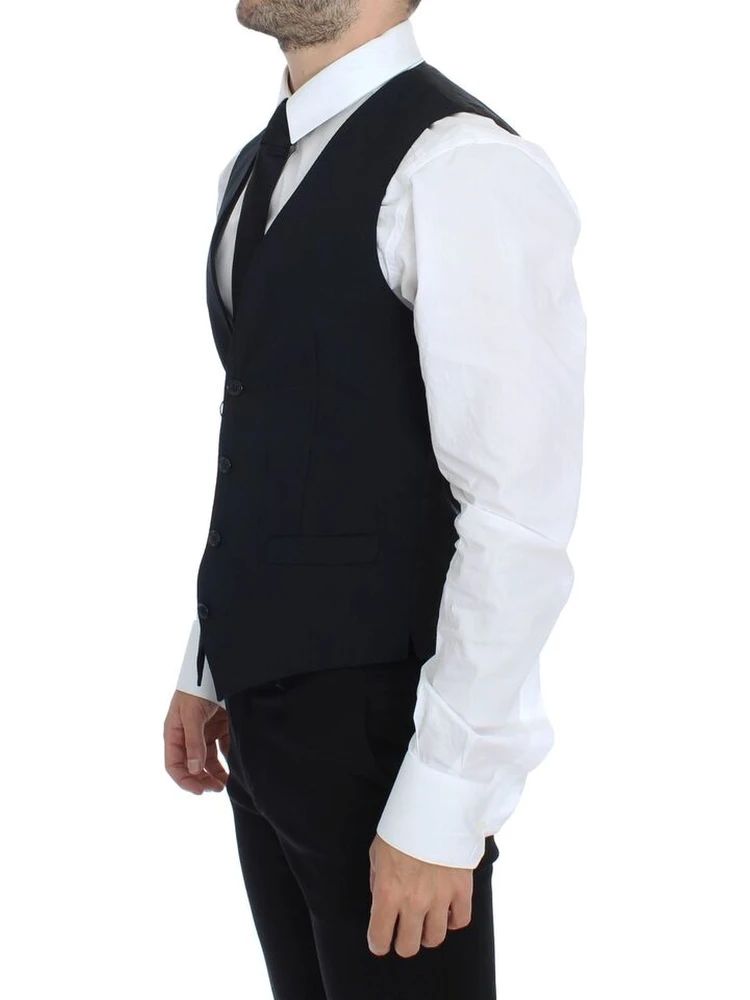 Blue Wool Formal Dress Vest Gilet alternative