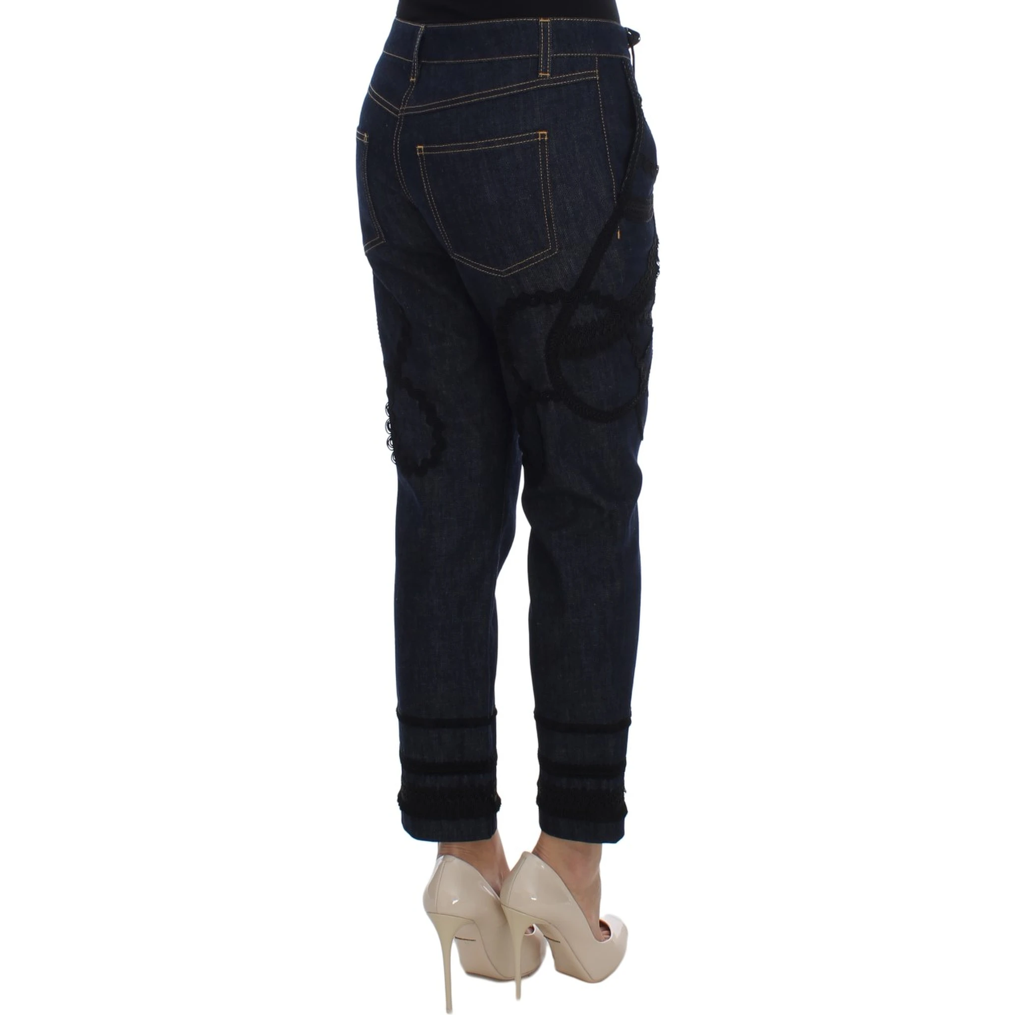 Blue Denim Cotton CAPRI Torero Jeans