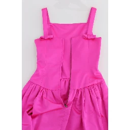 Pink Silk Long Sheath Ball Gown Dress