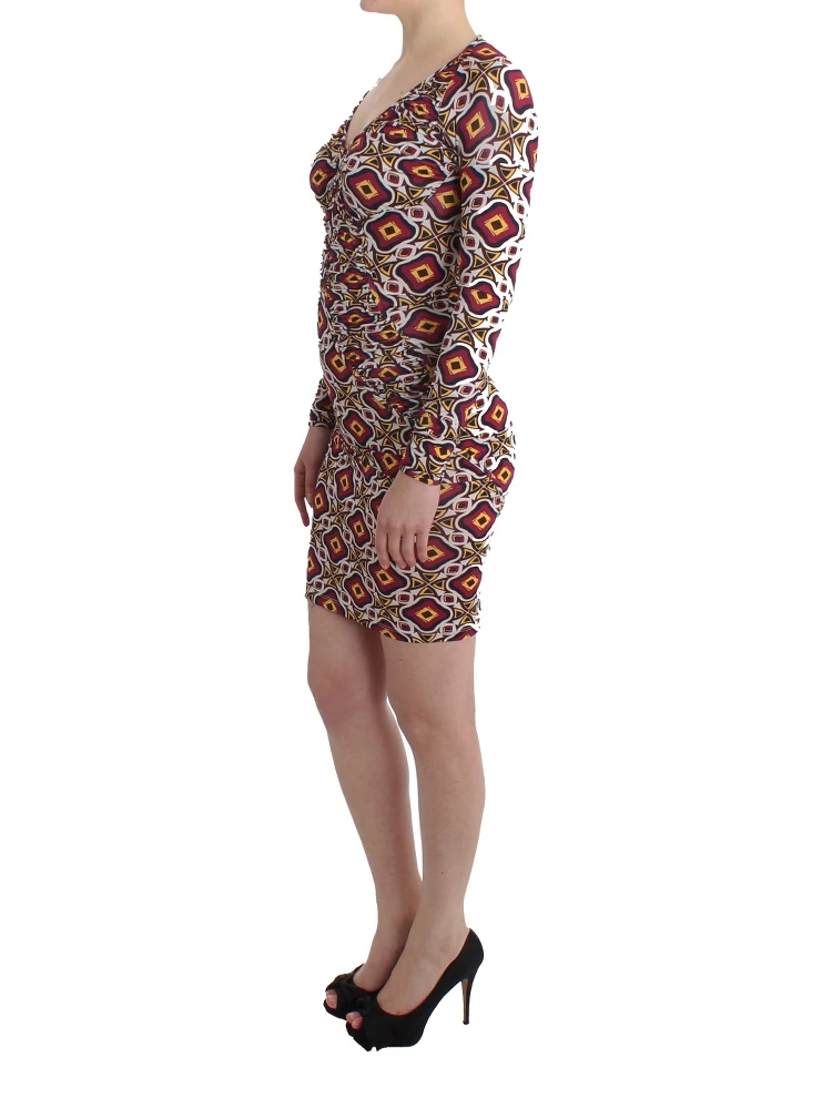 Multicolor Longsleeved Viscose Shift Dress alternative