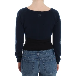 Blue Cashmere Cardigan Sweater