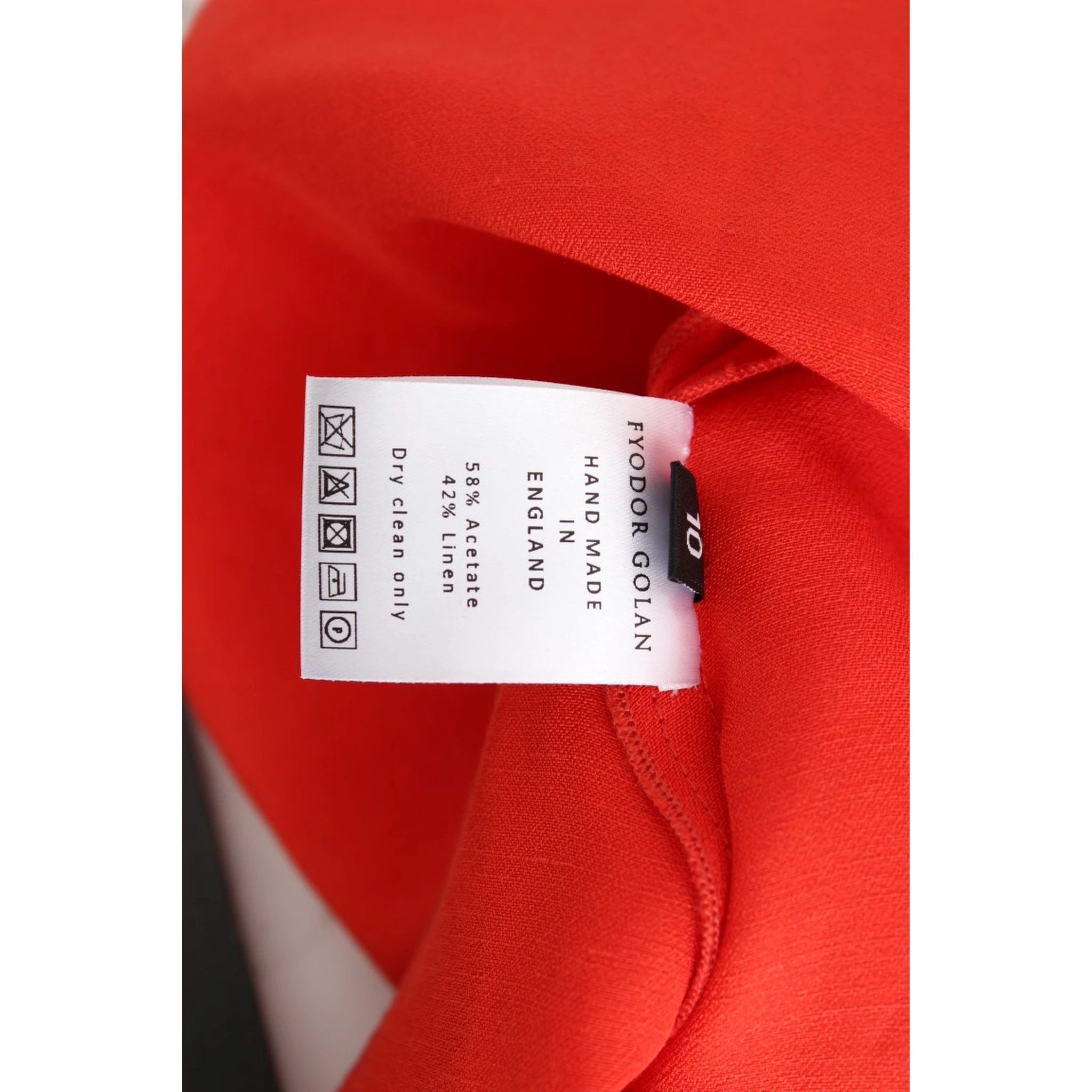 Red Mini Linen 3/4 Sleeve Sheath Dress
