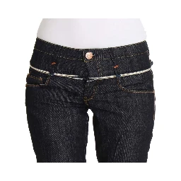 Blue Denim Cotton Bottoms Straight Fit Jeans