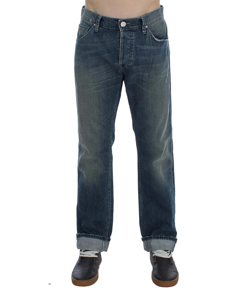 Blue Wash Cotton Denim Regular Fit Jeans alternative