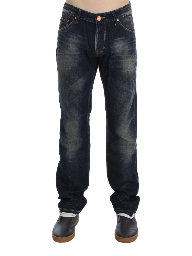Blue Wash Straight Fit Low Waist Jeans alternative