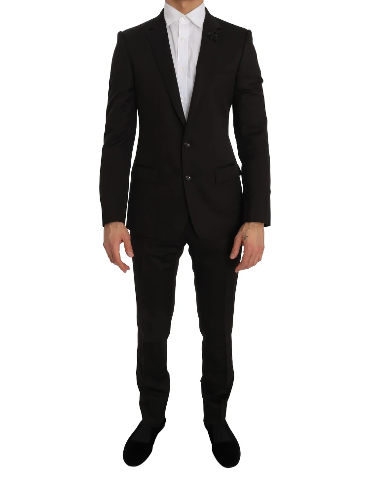 Brown Wool Crystal Bee Slim Fit MARTINI