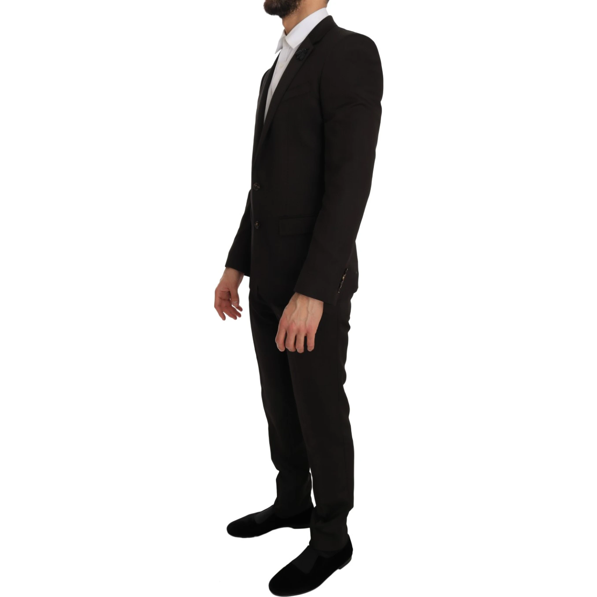 Brown Wool Crystal Bee Slim Fit MARTINI