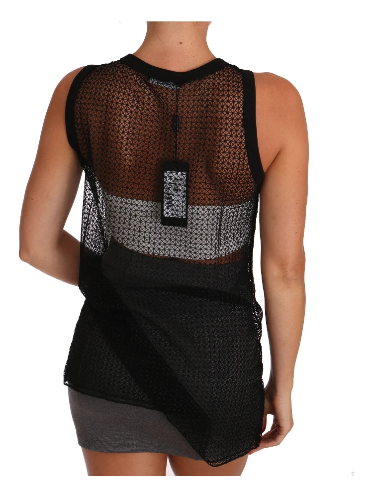 Black Mesh Transparent Blouse T-shirt alternative