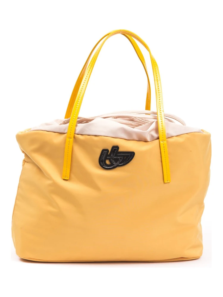 Yellow Polyester Shoulder Bag