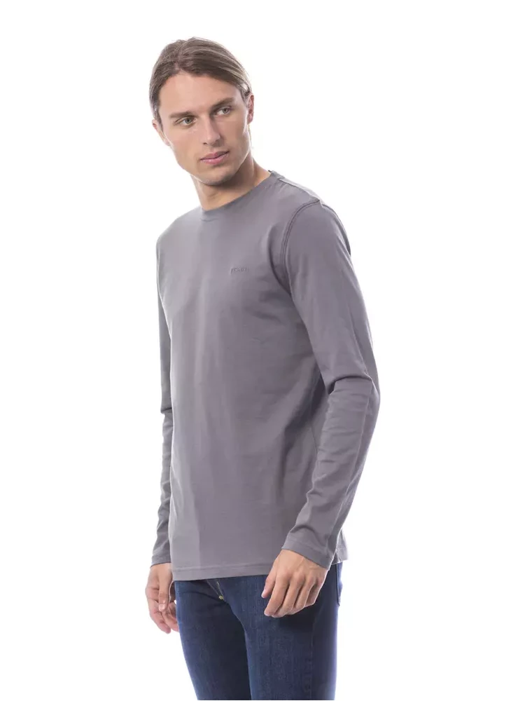 Gray Cotton Men's Long-Sleeve T-Shirt alternative