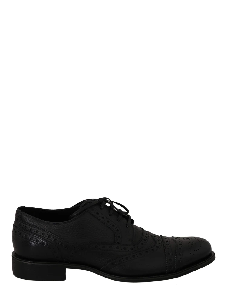 Blue Leather Wingtip Oxford Dress  Shoes
