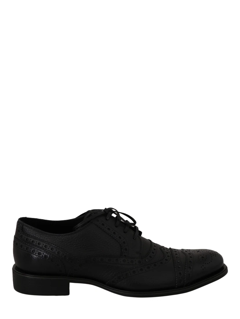 Blue Leather Wingtip Oxford Dress  Shoes