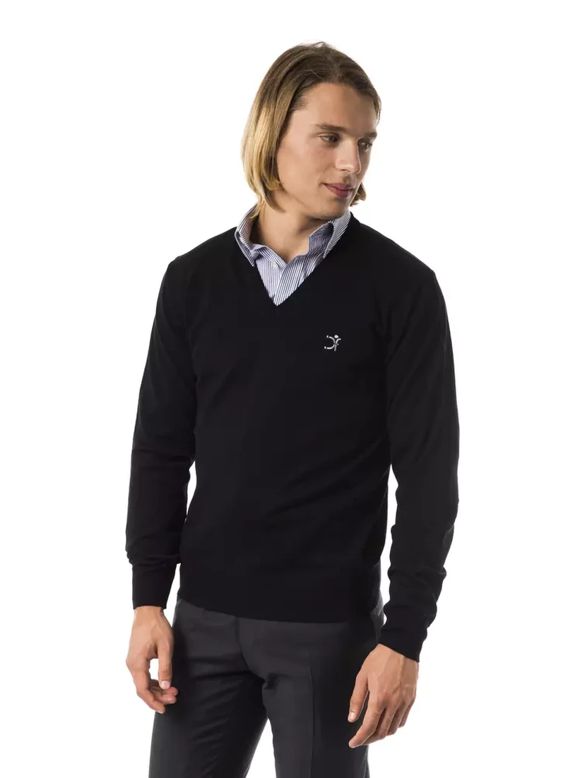 Black Merino Wool Sweater