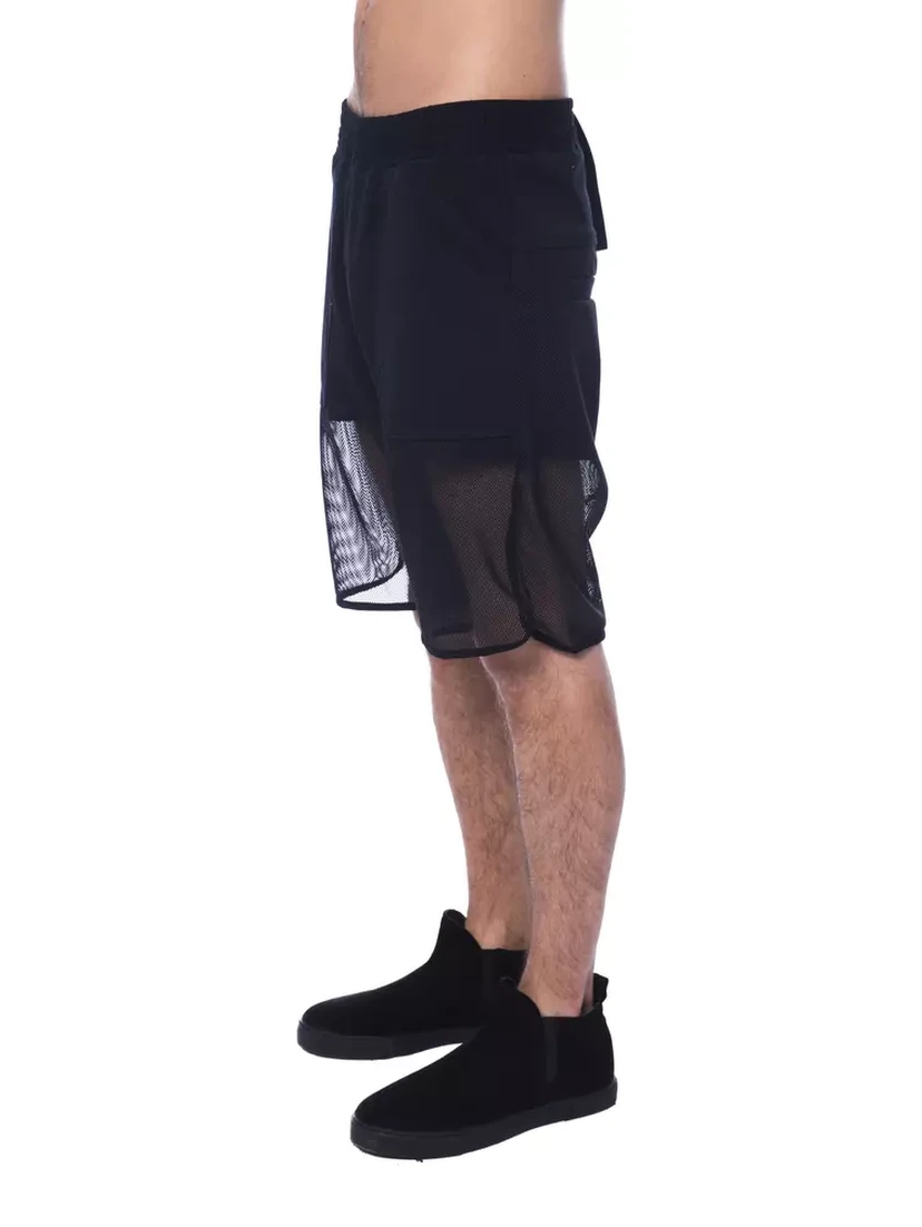 Black Polyester Short