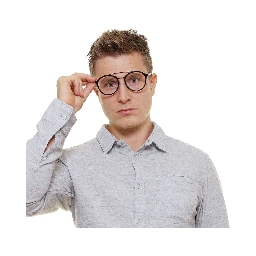 نظارات (إطارات) من المعدن البني والبلاستيك