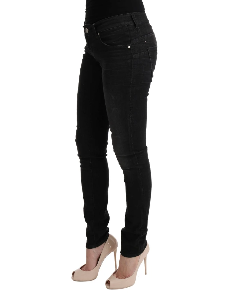 Black Denim Cotton Bottoms Slim Fit Jeans alternative