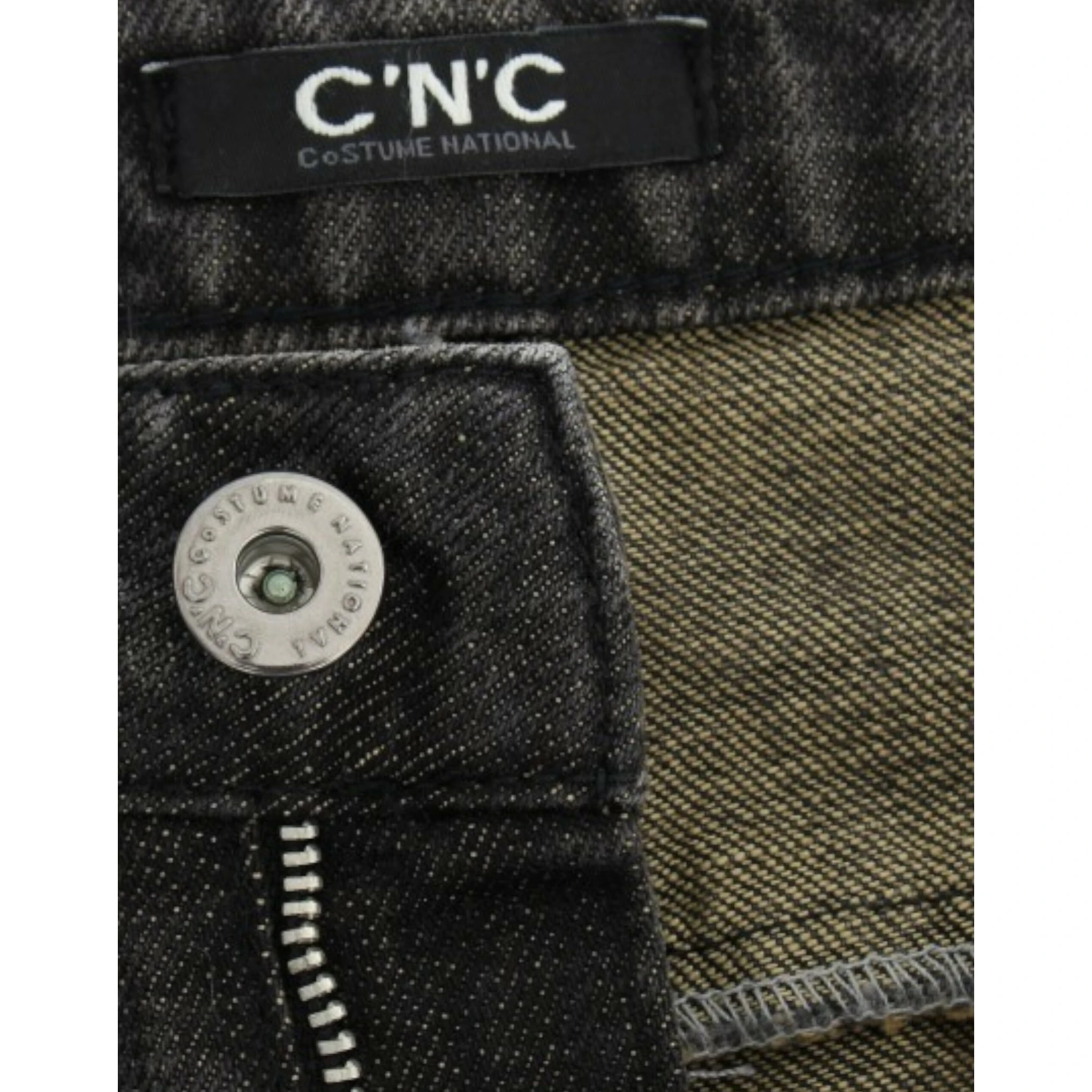 Gray distressed jeans