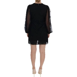 Black Lace Red Heart Shift Dress