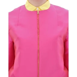 Pink silk blend jacket