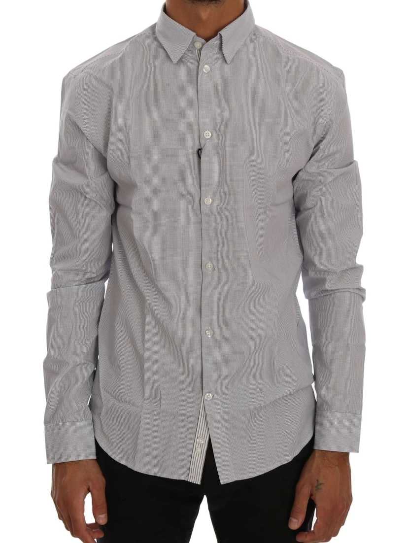 White Blue Check Casual Cotton Regular Fit Shirt