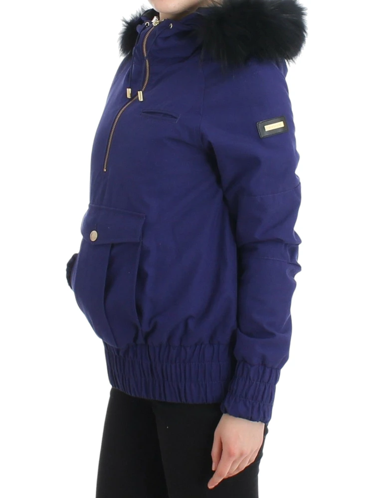 Blue Padded Jacket Hooded Short K-Way alternative