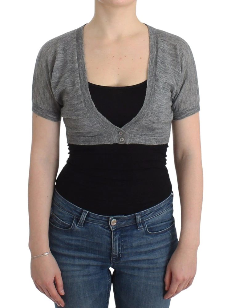 Lingerie Knit Gray Bolero Sweater Cardigan