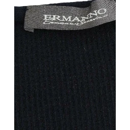 Women Knitted Wool Stretch Sweater Top In Blue