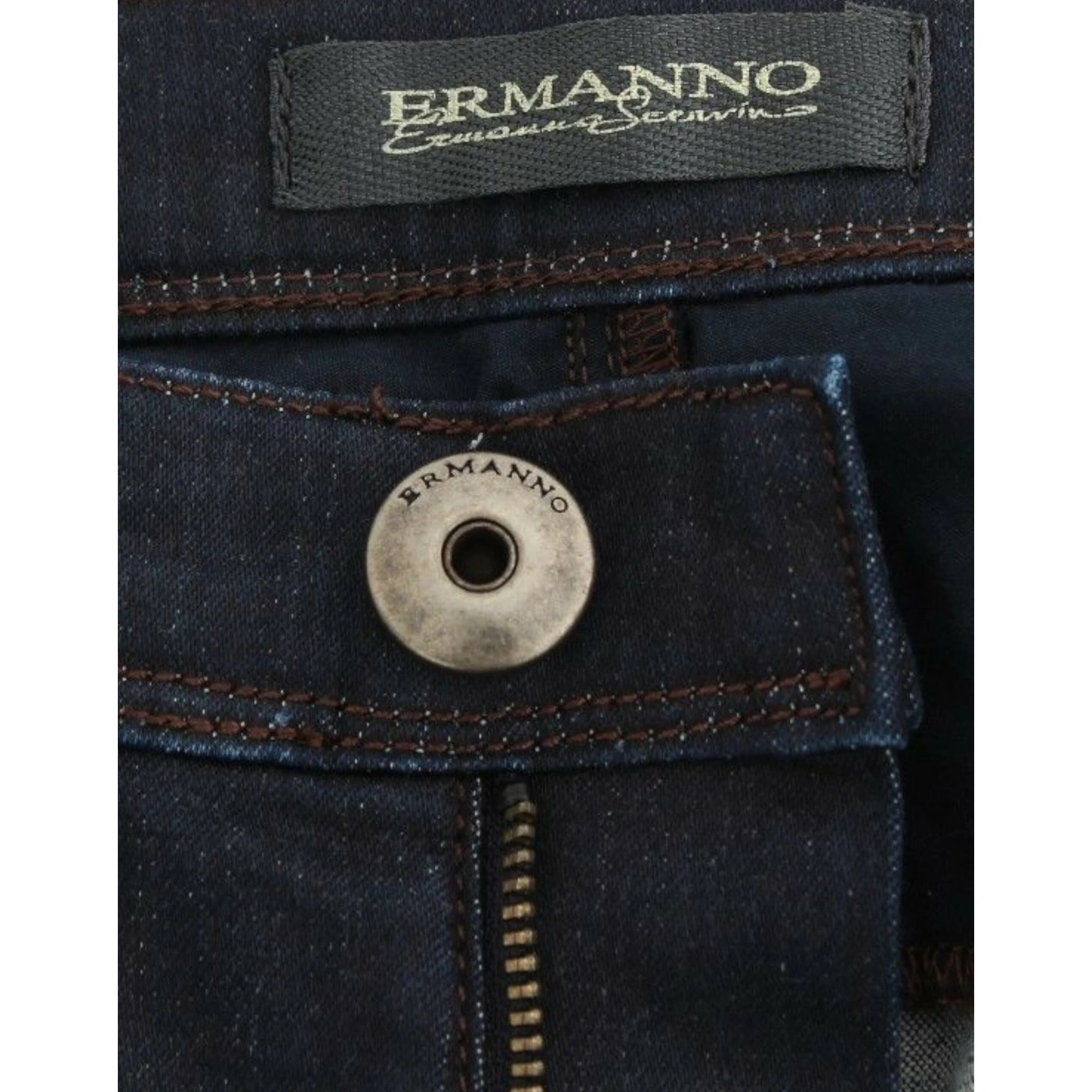 Blue Slim Jeans Denim Pants Skinny Leg Stretch