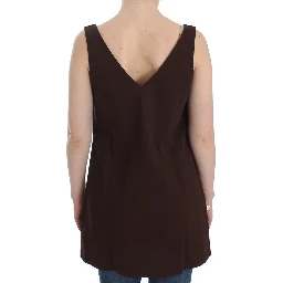 Beachwear Brown Cotton Stretch Tunic Dress