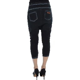 Blue Cotton Stretch Baggy Relax Jeans
