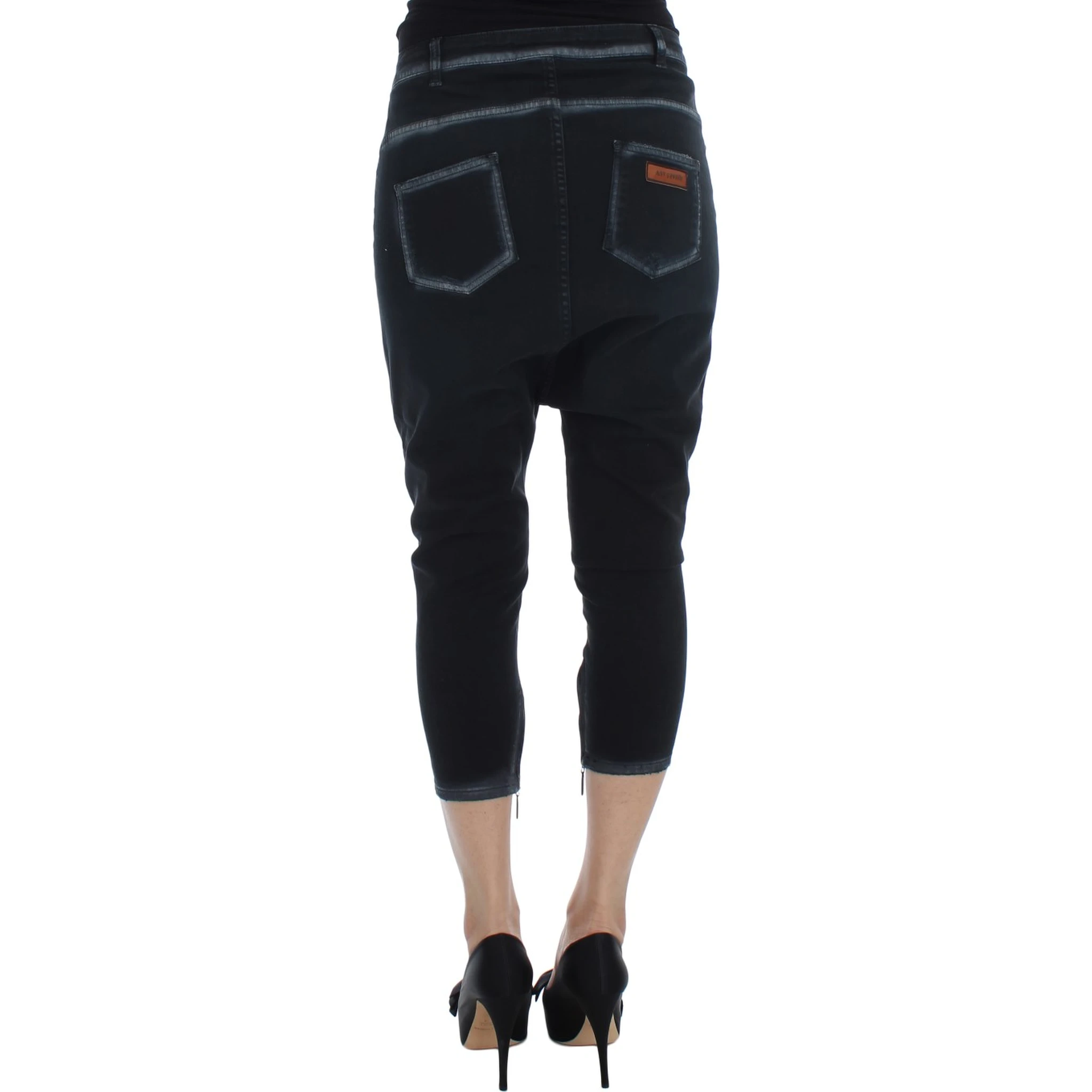Blue Cotton Stretch Baggy Relax Jeans