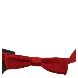 Red 100% Silk Slim Adjustable Neck Papillon Bow Tie