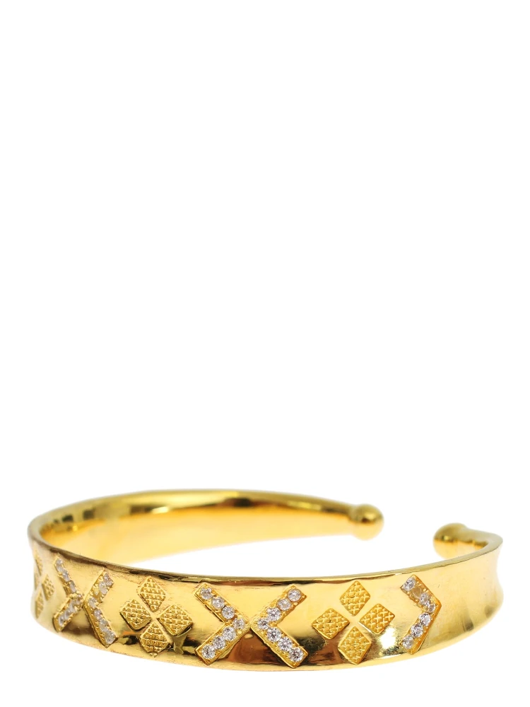 CZ Gold Sterling 925 Silver Bangle Bracelet alternative