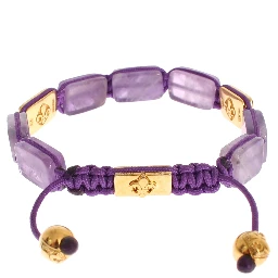 CZ Amethyst 18K Gold 925 Bracelet