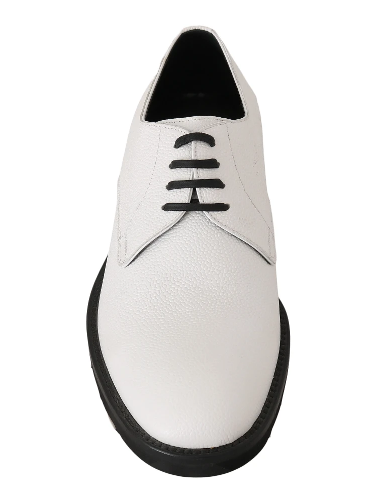 White Leather Derby Dress Formal Shoes alternative