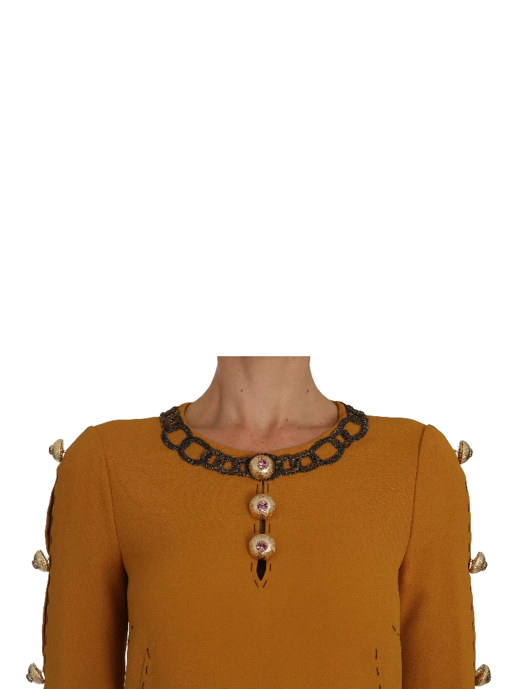 Brown Mini  Crystal Embellished Dress alternative
